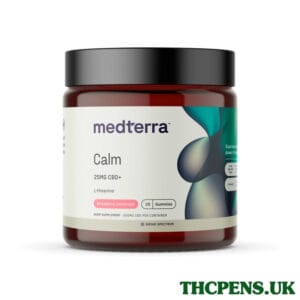 Medterra, Calm 25mg CBD+ Gummies, Strawberry Lemonade, Broad Spectrum THC-Free, 20ct, 500mg CBD