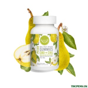 Wyld CBD, Pear Gummies, Broad Spectrum THC-Free, 40ct, 400mg CBG + 800mg CBD
