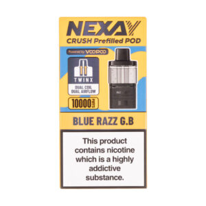 Blue Razz GB Crush 10K Prefilled Pod + Refill by Nexay