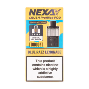 Blue Razz Lemonade Crush 10K Prefilled Pod + Refill by Nexay