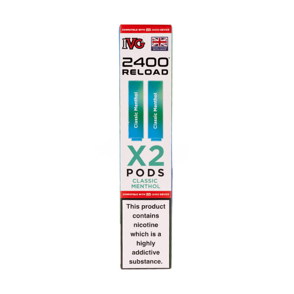 Classic Menthol IVG 2400 Reload Replacement Pods - 2 Pack