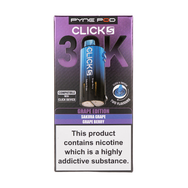 Grape Edition Click S 30K Prefilled Pods by Pyne Pod
