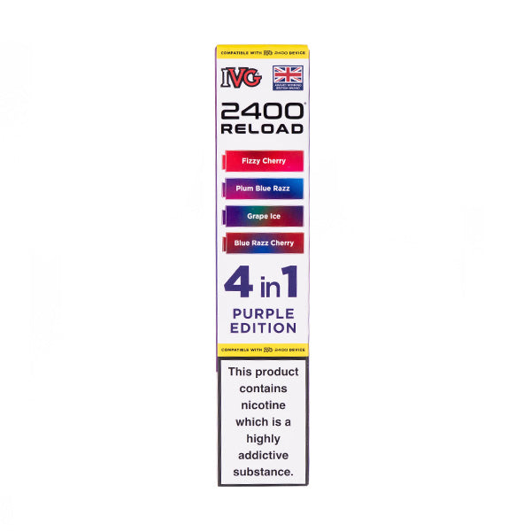 Purple Edition IVG 2400 Reload Replacement Pods - 4 Pack