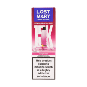 Juicy Peach Nera 15k Prefilled Pod + Refill by Lost Mary