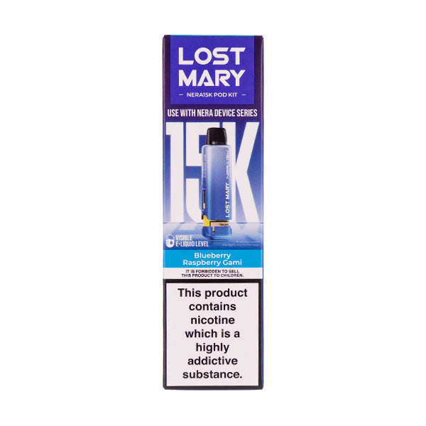 Blueberry Raspberry Gami Nera 15k Prefilled Pod + Refill by Lost Mary