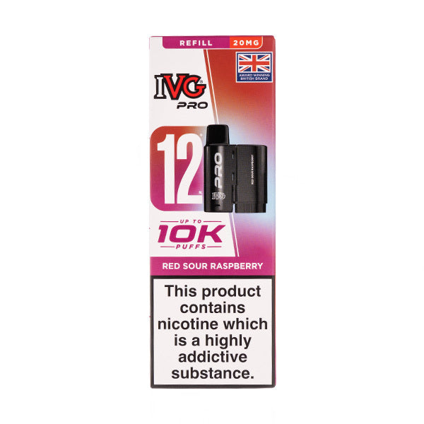 Red Sour Raspberry Pro 12 Prefilled Pod + Refill by IVG