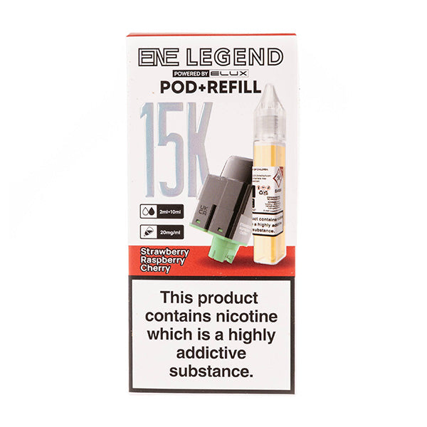 Strawberry Raspberry Cherry ENE Legend 15K Prefilled Pod + Refill by Elux