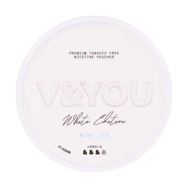 Mint Ice White Edition Nicotine Pouches by V&YOU