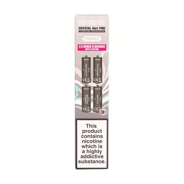 White Edition Crystal 4 in 1 Prefilled Pods by SKE